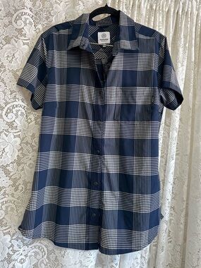 FlyLow Night Mist Blue Plaid 2025 W Anderson Button Up Shirt